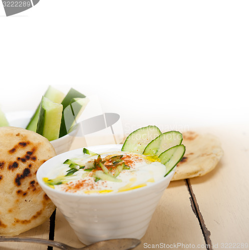 Image of Arab middle east goat yogurt and cucumber salad 