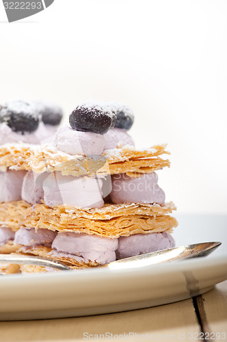 Image of napoleon blueberry cake dessert 