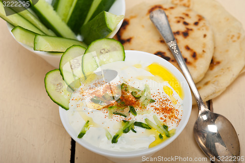 Image of Arab middle east goat yogurt and cucumber salad 