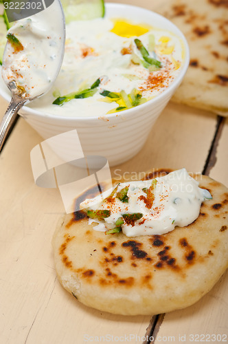 Image of Arab middle east goat yogurt and cucumber salad 