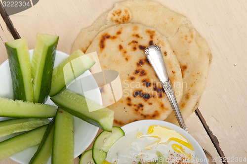 Image of Arab middle east goat yogurt and cucumber salad 