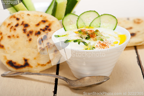 Image of Arab middle east goat yogurt and cucumber salad 