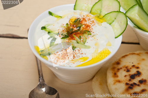 Image of Arab middle east goat yogurt and cucumber salad 