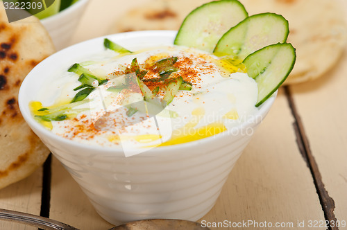 Image of Arab middle east goat yogurt and cucumber salad 