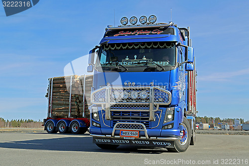 Image of Volvo FH16 700 Logging Truck Moving on a Yard