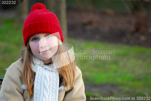 Image of Girl on bench