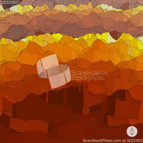 Image of Abstract landscape background. Mosaic vector illustration. 