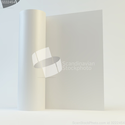 Image of Blank page template for design layout. 3d vector illustration. 