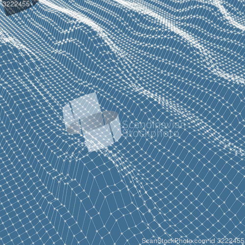 Image of Abstract grid background. Water surface. Vector illustration. 
