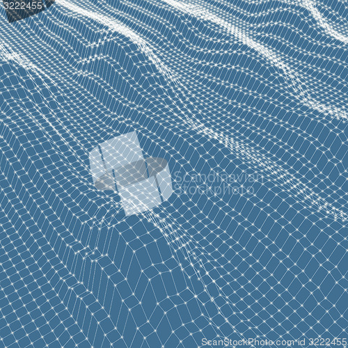 Image of Abstract grid background. Water surface. Vector illustration. 