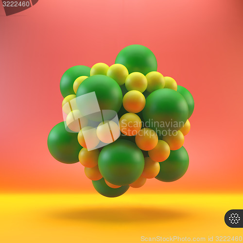 Image of 3D structure vector Illustration. 