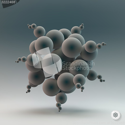 Image of Abstract spheres. 3d vector illustration. 