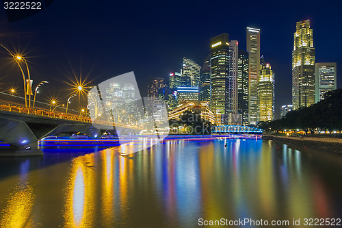 Image of Singapore illuminated