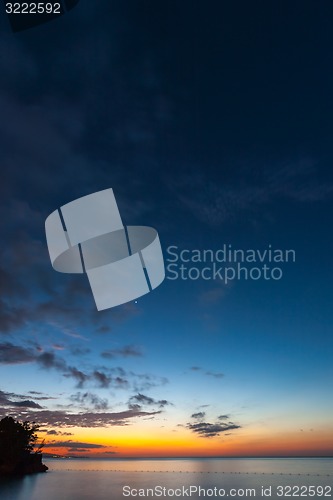 Image of beautiful sunset at the beach