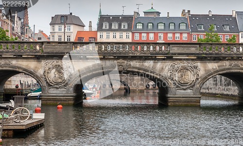 Image of Bridge over canal to Christiansborg Palace in Copenhagen