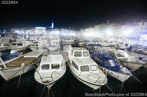 Image of Marina in Rovinj at night