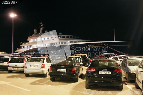 Image of Yacht in Rovinj at night
