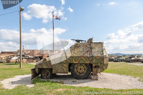 Image of Military vehicles in Croatia, after the Yugoslavian war.