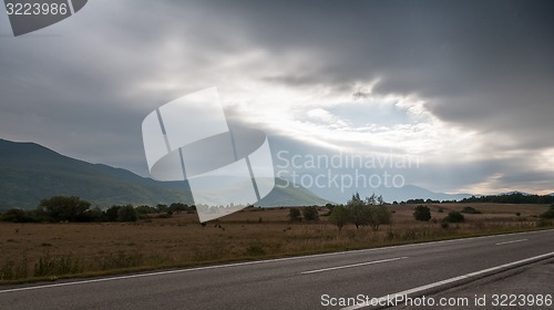 Image of beautiful road along sea in Croatia