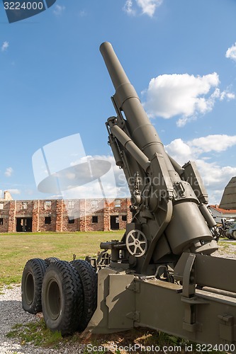 Image of Old weapons - anti-aircraft guns, after war in Croatia