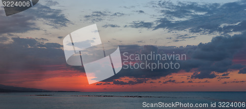 Image of beautiful sunset at the beach