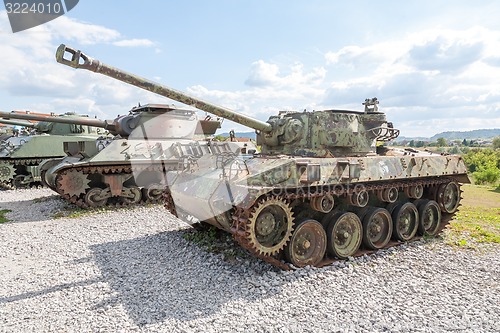 Image of Old abandoned tank, after war in Croatia