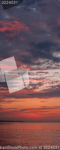 Image of beautiful sunset at the beach