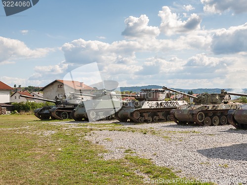 Image of Old abandoned tanks, after war in Croatia