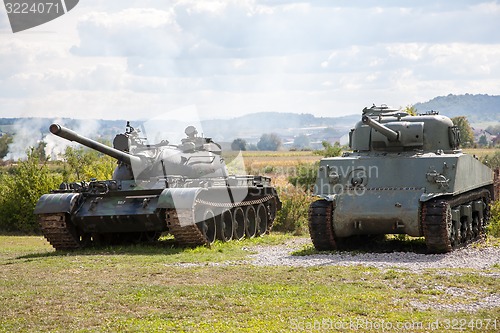 Image of Old abandoned tanks, after war in Croatia