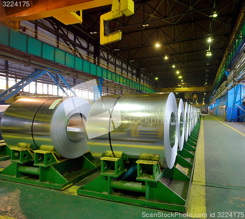 Image of rolls of steel sheet 