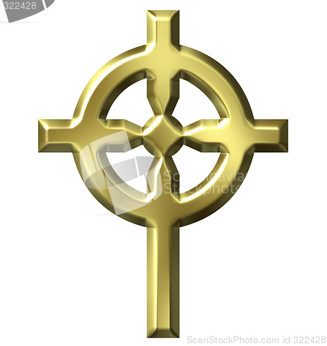 Image of 3D Golden Celtic Cross