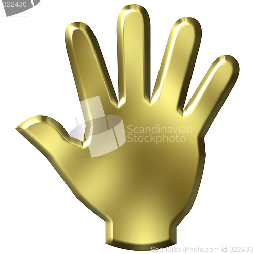 Image of 3D Golden Hand