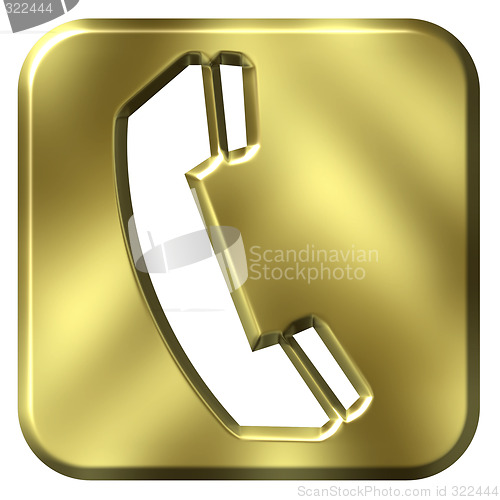 Image of 3D Golden Telephone Sign