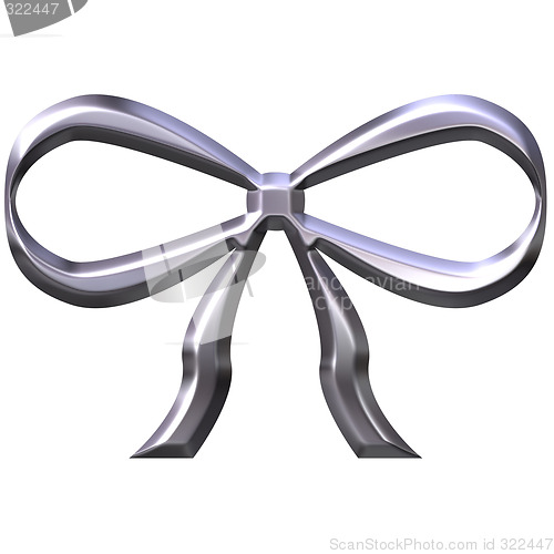 Image of 3D Silver Bow