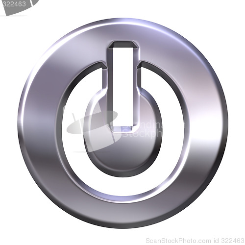 Image of 3D Silver Power Button