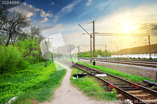 Image of Poles on a railway