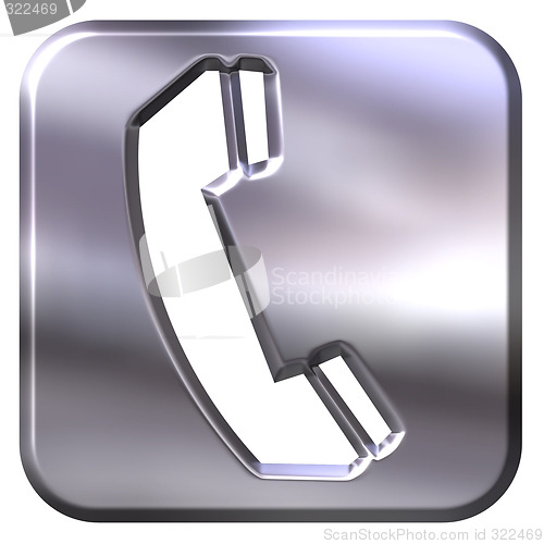 Image of 3D Silver Telephone Sign