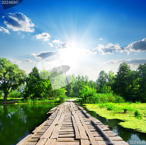 Image of Bridge and silent river