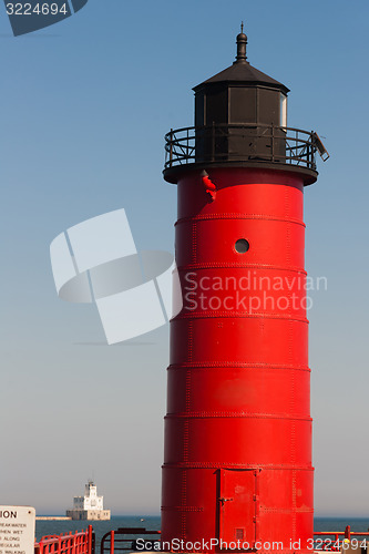 Image of Milwaukee Pierhead Lighthouse Lake Michigan Breakwater Light Nau