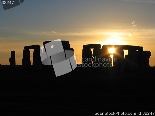 Image of Stonehenge at sunset