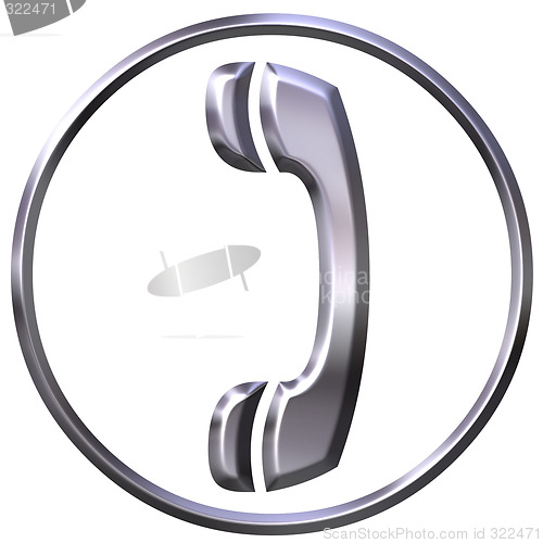 Image of 3D Silver Telephone Sign