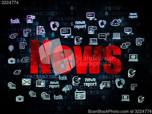 Image of News concept: News on Digital background