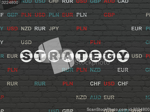 Image of Business concept: Strategy on wall background