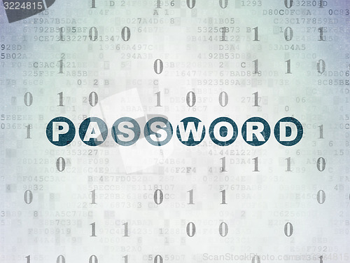 Image of Privacy concept: Password on Digital Paper background