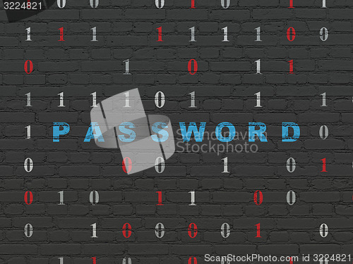Image of Privacy concept: Password on wall background