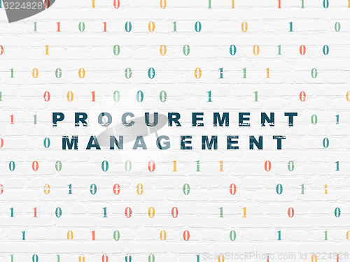 Image of Business concept: Procurement Management on wall background