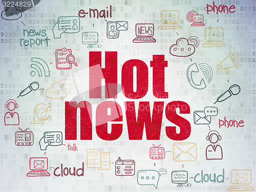 Image of News concept: Hot News on Digital Paper background