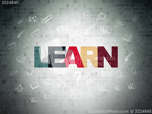 Image of Education concept: Learn on Digital Paper background