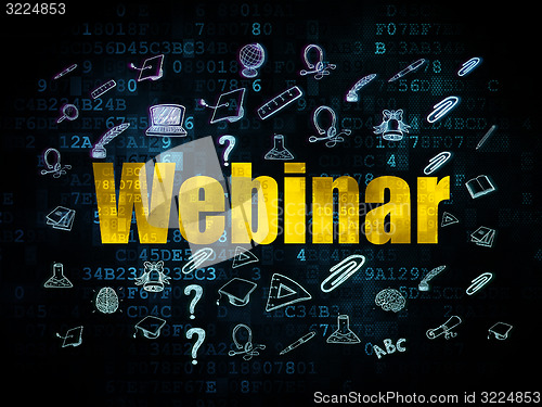 Image of Education concept: Webinar on Digital background