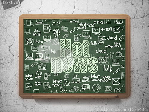 Image of News concept: Hot News on School Board background